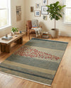 Zagros Oasis Collection Area Rug -  Kermanshah Rectangle Blue  lifestyle 7