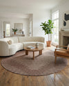 Urban Terrace Collection Area Rug -  Chelsea (Brown) Round Brown  lifestyle 68