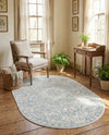 Coastal Haven Collection Area Rug - Seabreeze (Gray) Oval Gray  lifestyle 75