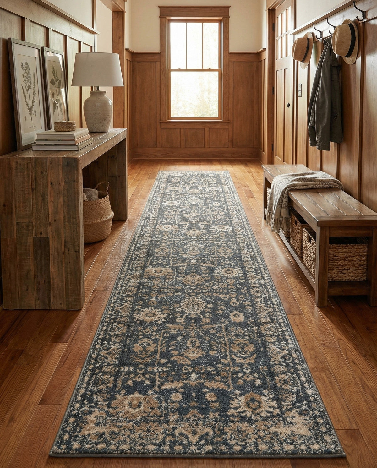Cascade Range Collection Area Rug -  Shasta (Blue) Runner Blue  lifestyle 120
