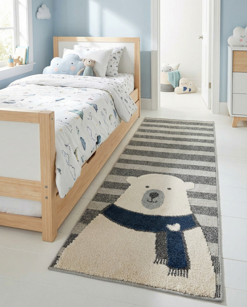 Wonder Tykes Collection Area Rug -  Dreamland Runner Gray  lifestyle 55