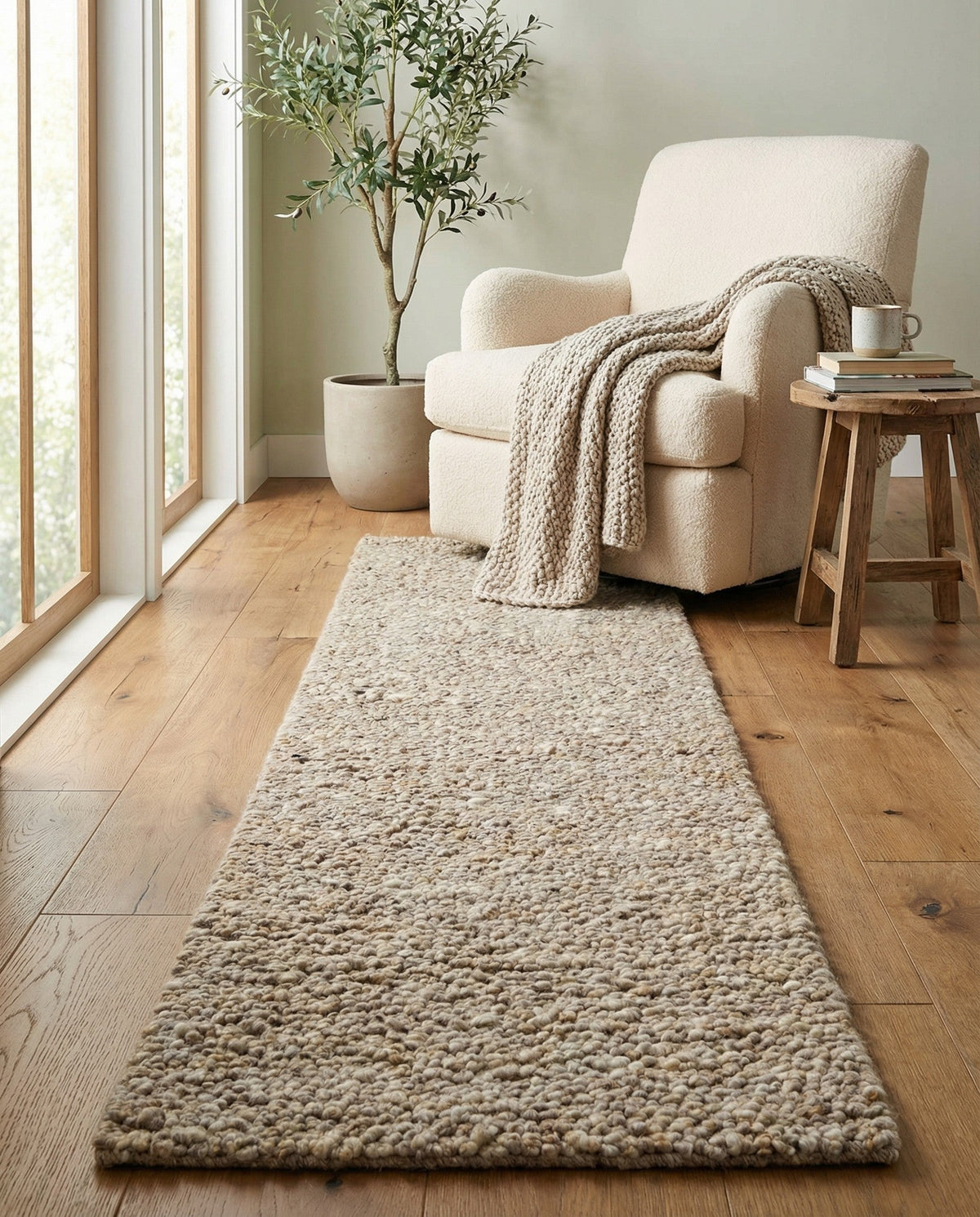 Wellington Luxe Shag Collection Area Rug - Kapiti Runner Taupe  lifestyle 182