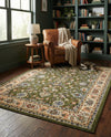 Isfahan Elegance Collection Area Rug - Naghsh-e Jahan (Green) Rectangle Green  lifestyle 50