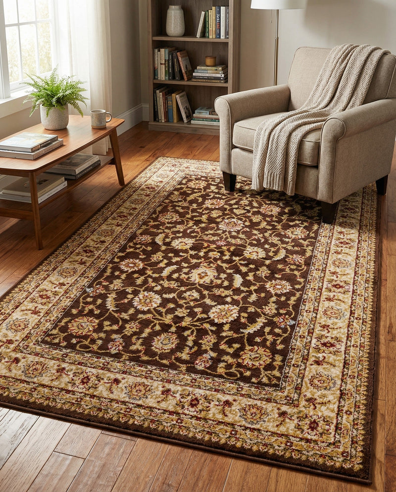 Jaipur Elegance Collection Area Rug -  Nahargarh (Brown) Rectangle Brown  lifestyle 26