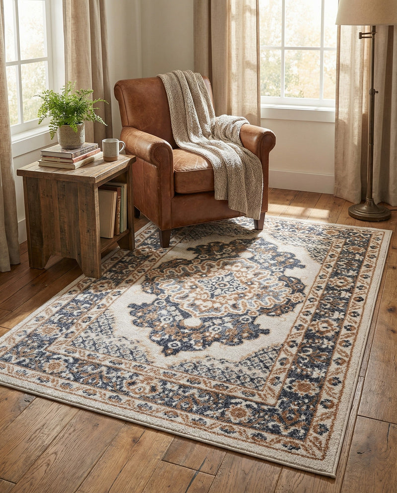 Cambridge Classics Collection Area Rug -  Magdalene (Cream) Rectangle Cream  lifestyle 22
