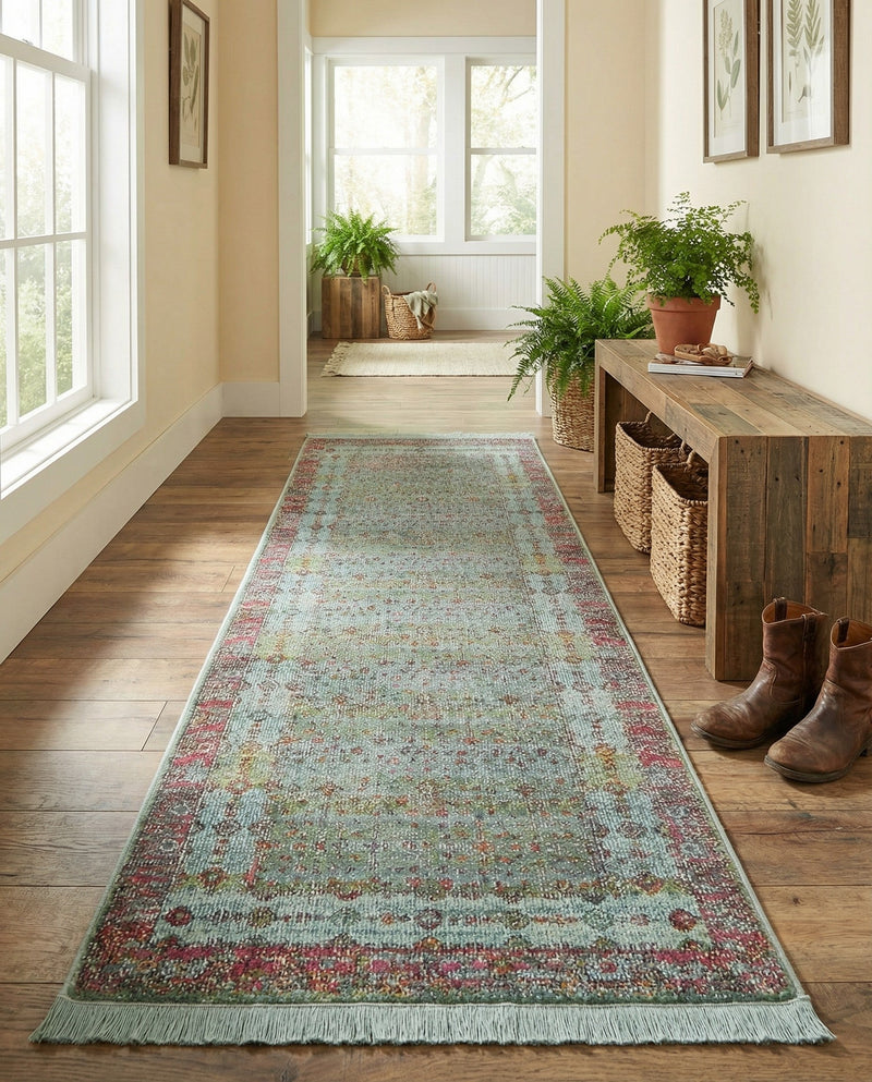 Caribbean Breeze Collection Area Rug -  Juniper Runner Blue  lifestyle 34