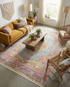 Caribbean Breeze Collection Area Rug -  Vieques Rectangle Light Blue  lifestyle 48