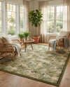 Seaside Blooms Collection Area Rug -  Verdant Rectangle Green  lifestyle 9