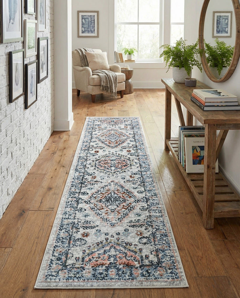 Aegean Elegance Washables Collection Area Rug -  Patmos Runner Ivory  lifestyle 47