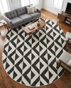 Urban Oasis Rugs Collection Area Rug -  Highrise (Charcoal Gray) Oval Charcoal Gray  lifestyle 78
