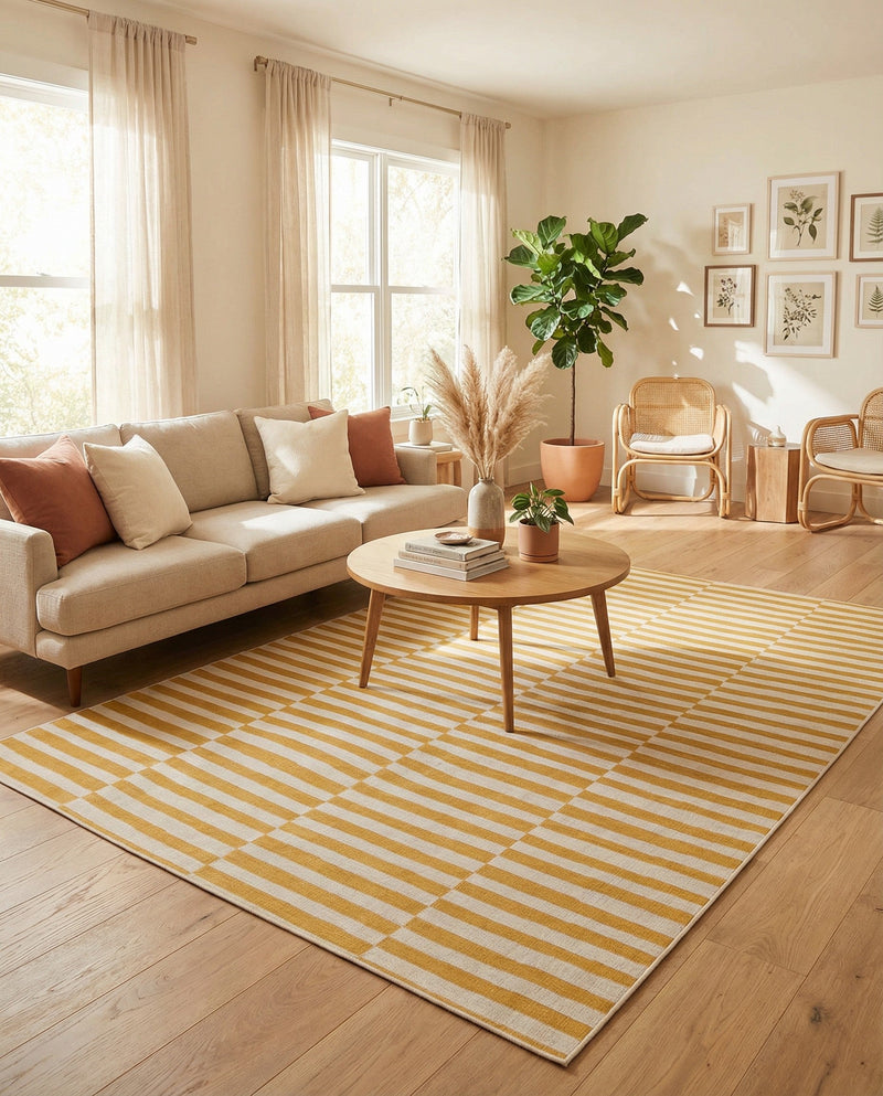 Soho Elegance Collection Area Rug -  Hudson (Yellow) Rectangle Yellow  lifestyle 29