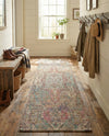 Savannah Threads Collection Area Rug -  Karoo Runner Antique Red and Blue  lifestyle 53