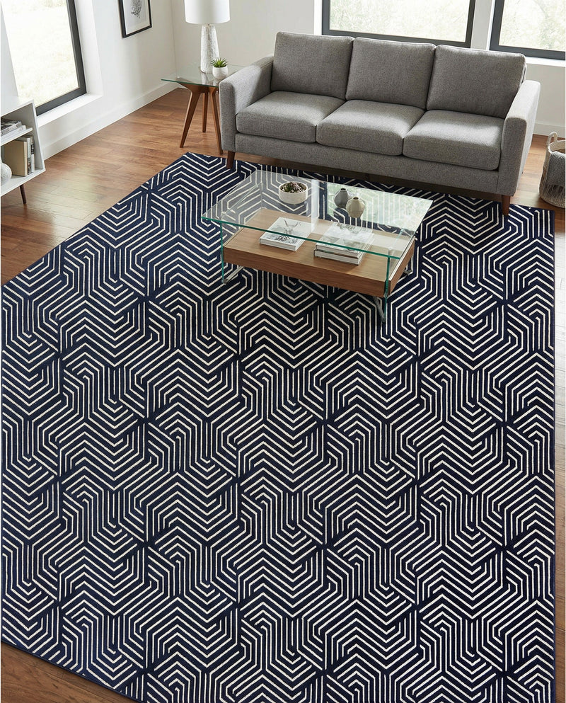 Aravalli Collection Area Rug - Udaipur Rectangle Midnight Blue  lifestyle 26