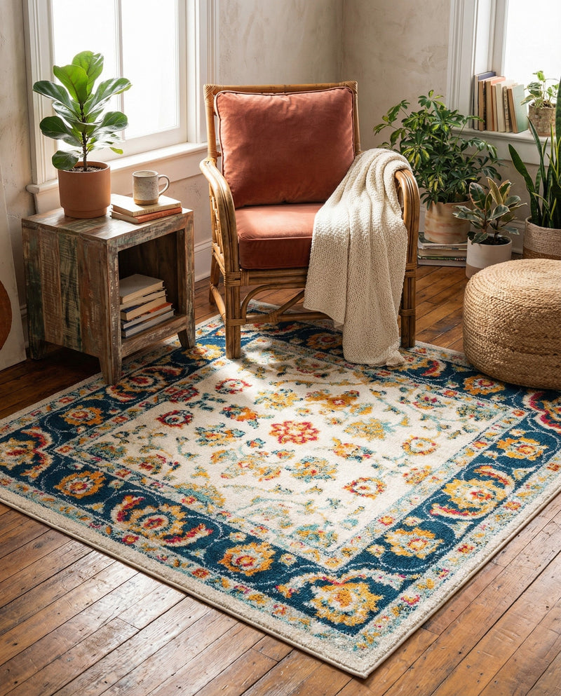Adriana Terrace Collection Area Rug -  Positano (Multi) Square Multi  lifestyle 37