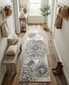 Riviera Elegance Collection Area Rug -  Monaco (Gray) Runner Gray  lifestyle 66