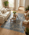 Patio Heritage Collection Area Rug - Savannah (Blue) Rectangle Blue  lifestyle 47