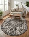 Urban Oasis Rugs Collection Area Rug -  Penthouse (Charcoal Gray) Oval Charcoal Gray  lifestyle 65