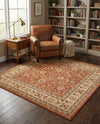 Jaipur Elegance Collection Area Rug -  Nahargarh (Brick Red Light Rose) Square Brick Red Light Rose  lifestyle 55