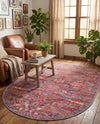 Zahara Oasis Collection Area Rug -  Tangier Oval Rust Red  lifestyle 66