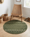 Garden Lattice Charm Collection Area Rug -  Pergola (Green) Round Green  lifestyle 42