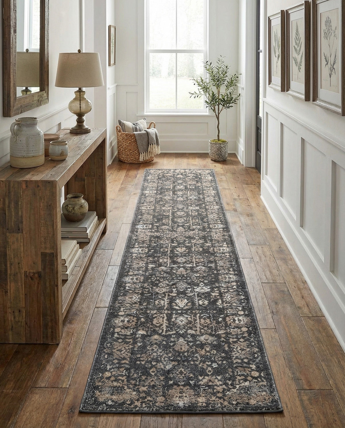 Cascade Range Collection Area Rug -  Shasta (Gray) Runner Gray  lifestyle 102