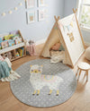 Wonder Tykes Collection Area Rug -  Marvel Round Gray  lifestyle 52