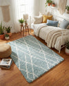 Cozy Haven Shag Collection Area Rug - Serenity (Sage Green) Rectangle Sage Green  lifestyle 23