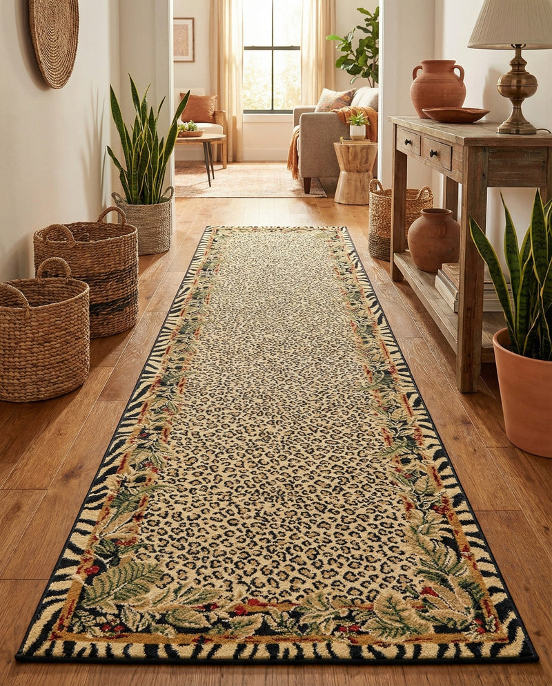 Savannah Sojourn Collection Area Rug -  Moremi Runner Cream  lifestyle 78