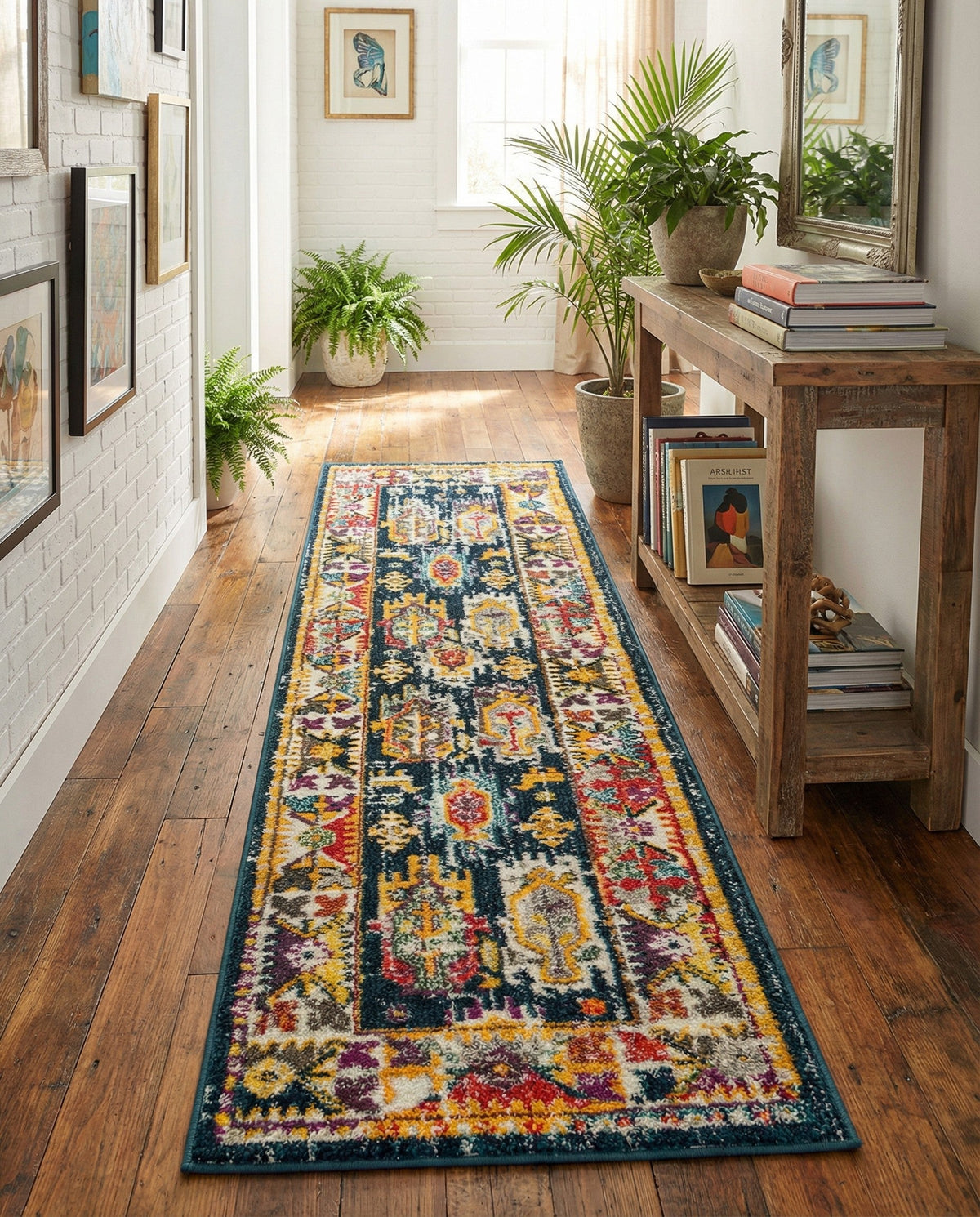 Brighton Terrace Collection Area Rug -  Portslade Runner Navy Blue  lifestyle 96
