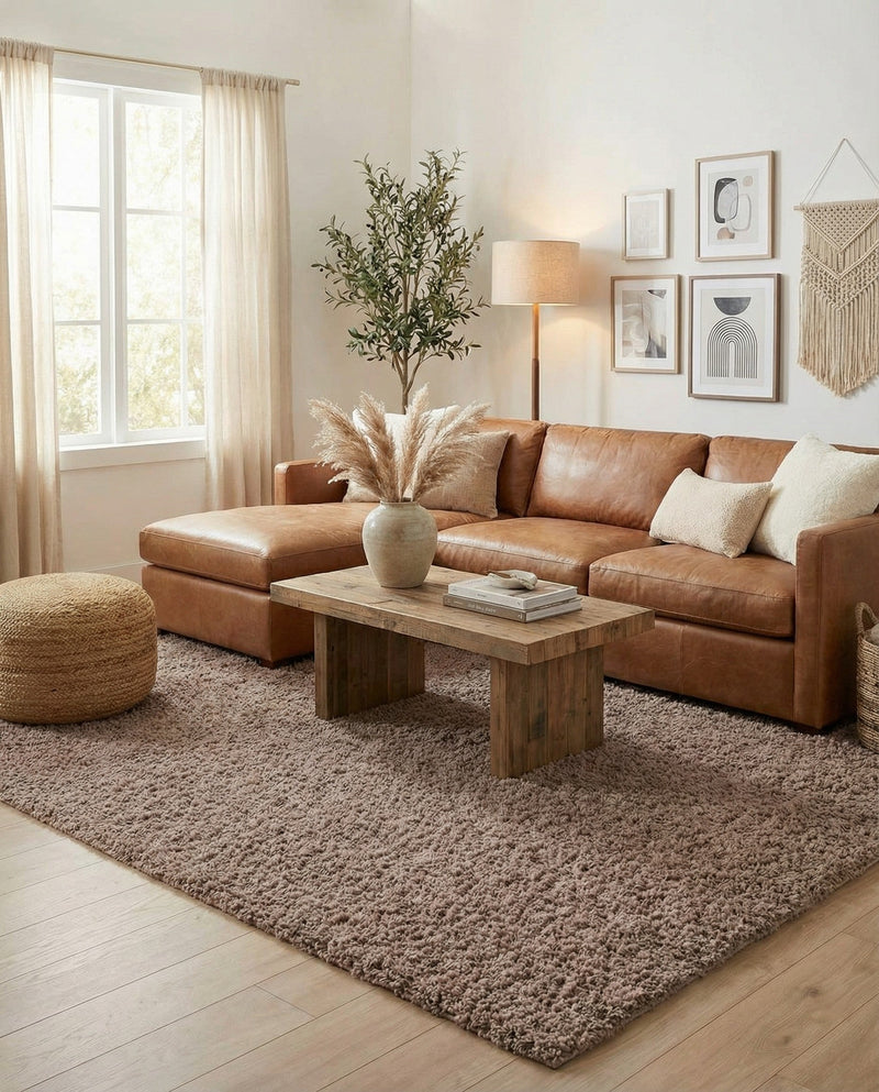 Eternal Plush Oasis Collection Area Rug -  Tranquility (Khaki) Rectangle Khaki  lifestyle 19