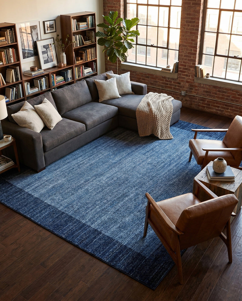 Studio Haven Collection Area Rug -  Conservatory (Navy Blue) Rectangle Navy Blue  lifestyle 19