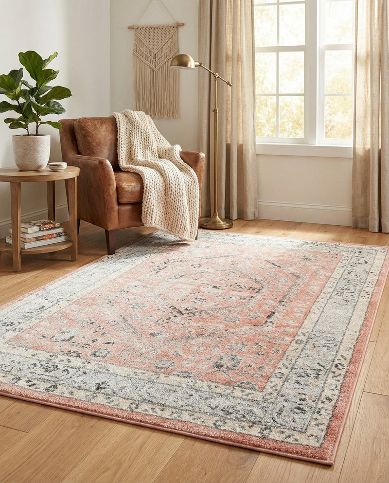 Adriana Terrace Collection Area Rug - Capri (Rose) Rectangle Rose  lifestyle 19