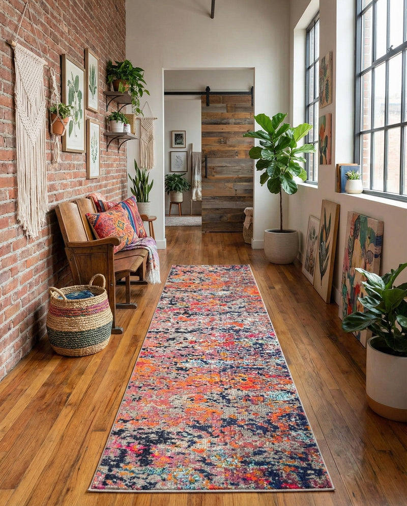 Colorburst Oasis Collection Area Rug -  Prism Runner Multi  lifestyle 56