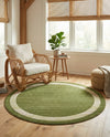 Studio Haven Collection Area Rug -  Alcove (Green) Round Green  lifestyle 60