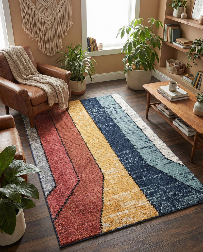 Marrakech Mosaic Collection Area Rug -  Agadir Rectangle Multi  lifestyle 15