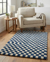 Shepherd's Glen Wool Collection Area Rug - Reykjavik Rectangle Blue and White  lifestyle 34
