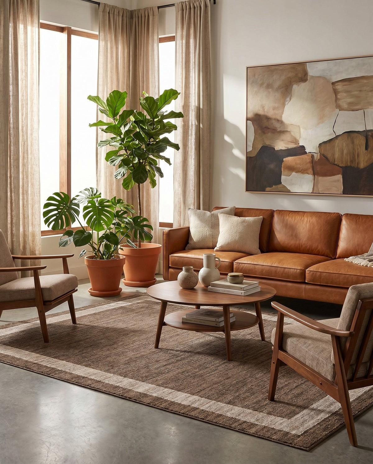 Studio Haven Collection Area Rug -  Alcove (Light Brown) Rectangle Light Brown  lifestyle 15