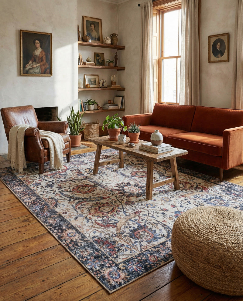 Heritage Elegance Collection Area Rug -  Topkapi Rectangle Ivory  lifestyle 31