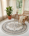 Beverly Grove Collection Area Rug -  Fairfax (Ivory) Round Ivory  lifestyle 76