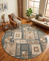 Savannah Sojourn Collection Area Rug -  Tsavo Round Multi  lifestyle 54