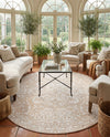 Andes Summit Collection Area Rug -  Lanín Round Beige  lifestyle 56