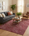 Aravalli Collection Area Rug - Udaipur Rectangle Burgundy Red  lifestyle 40