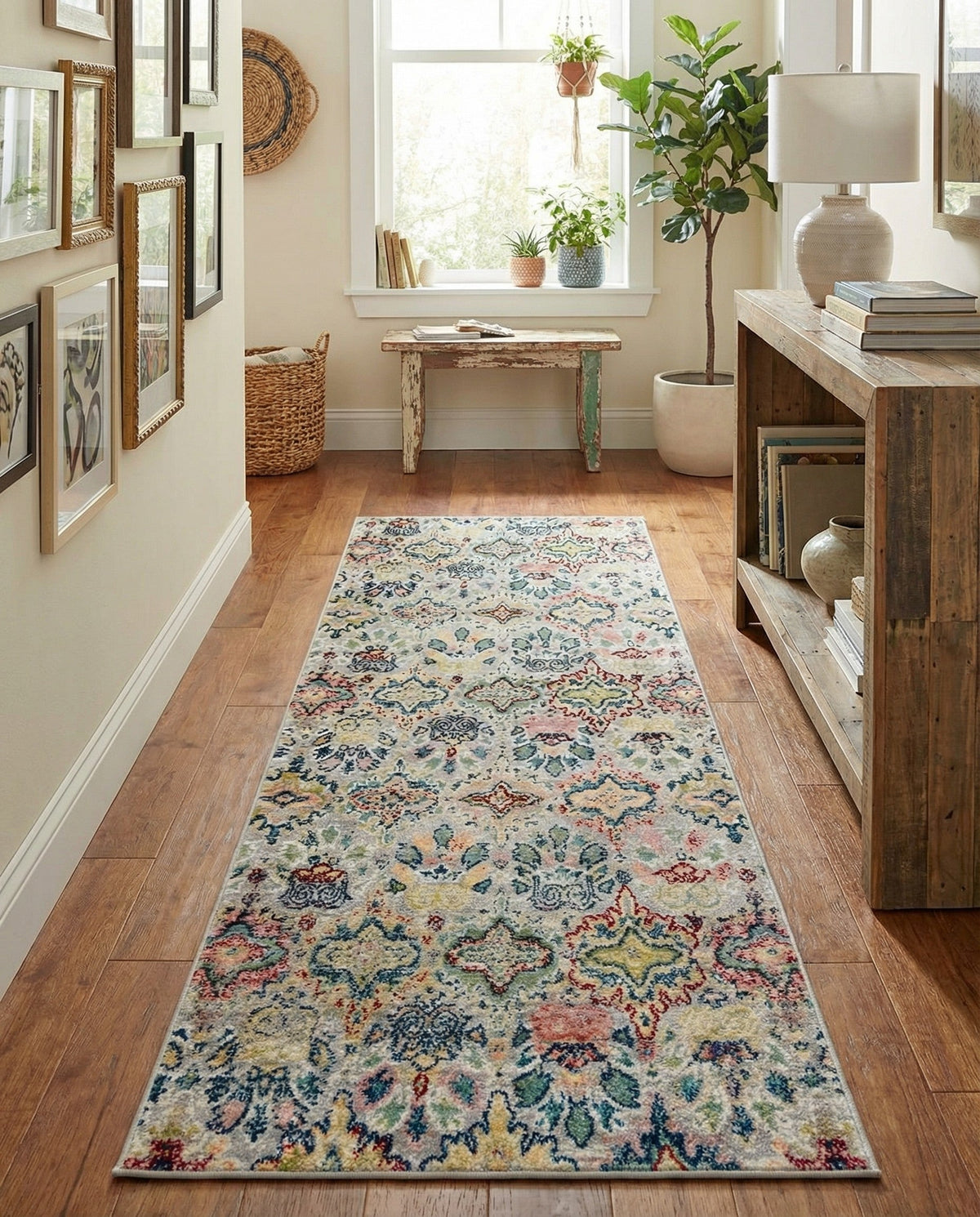Savannah Elegance Collection Area Rug -  Forsyth Runner Multi  lifestyle 149