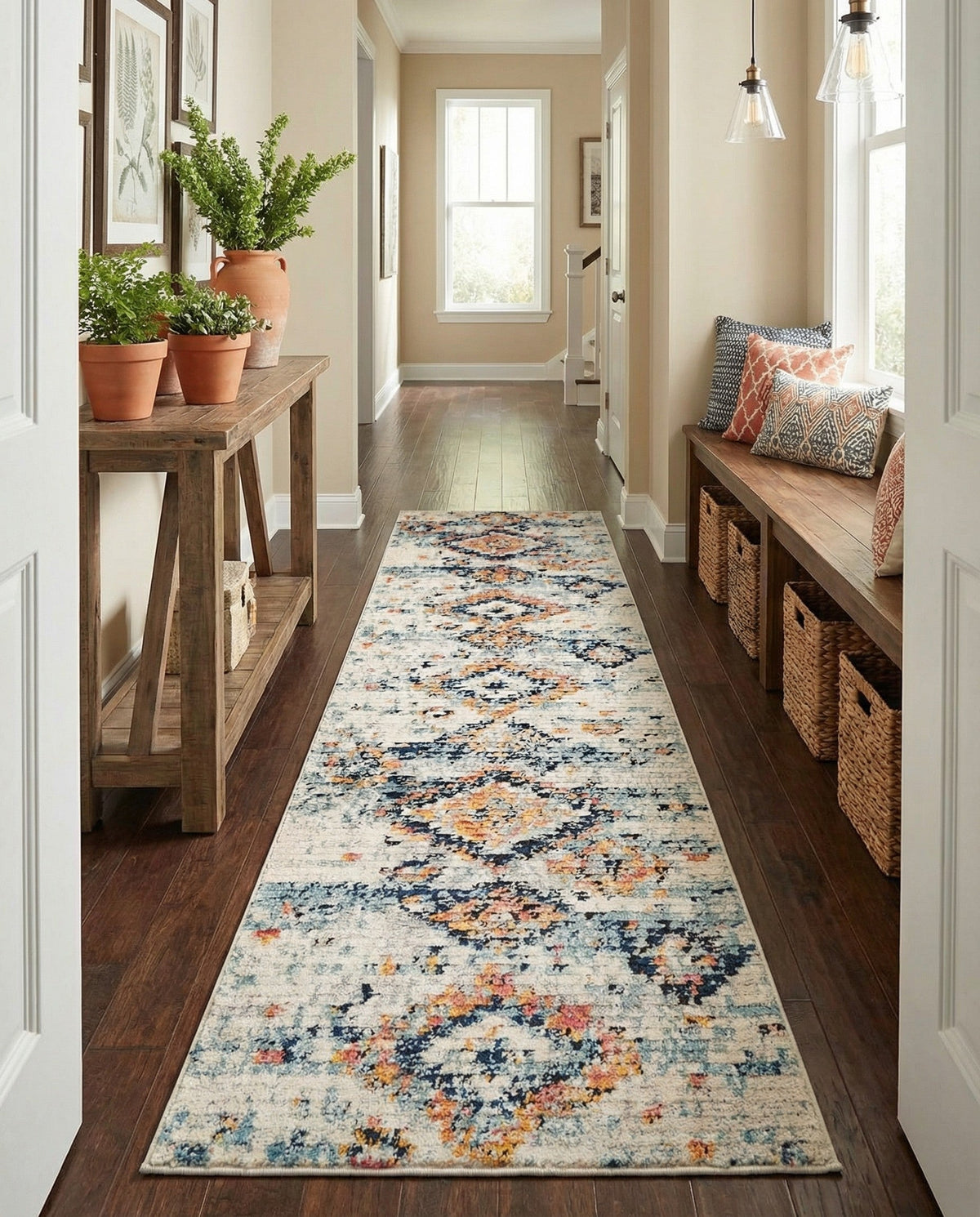 Tangier Treasures Collection Area Rug -  Fez Runner Ivory  lifestyle 81