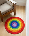 Sunset Isle Wool Braids Collection Area Rug - Paradise Round Multi  lifestyle 71