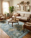 Caribbean Breeze Collection Area Rug -  Lucia Rectangle Light Blue  lifestyle 48