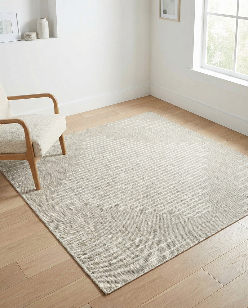 Urban Terrace Collection Area Rug -  Chelsea (Gray) Square Gray  lifestyle 60