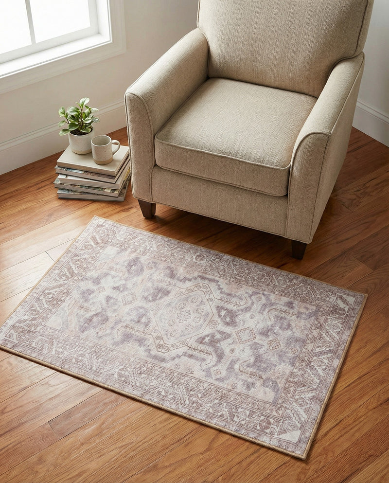Heritage Elegance Collection Area Rug -  Charlottenburg Rectangle Gray  lifestyle 6