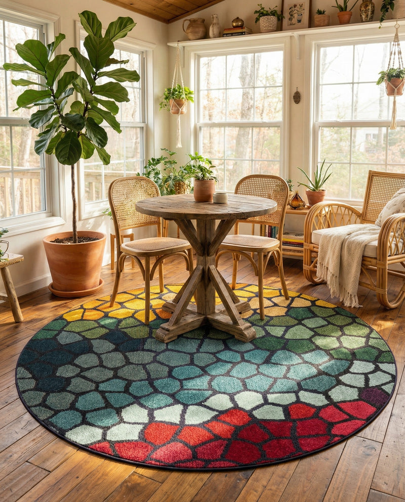 Marrakesh Elegance Collection Area Rug -  Melilla Round Multi  lifestyle 58