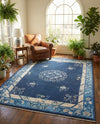 Bazaar Chic Collection Area Rug -  Ouarzazate Rectangle Navy Blue  lifestyle 18